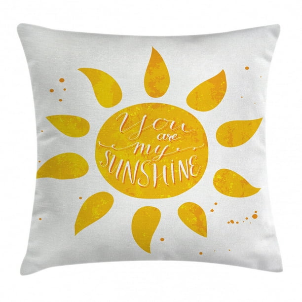 You are My Sunshine Throw Pillow Cases Cushion Covers Ambesonne Decor 8 Sizes 